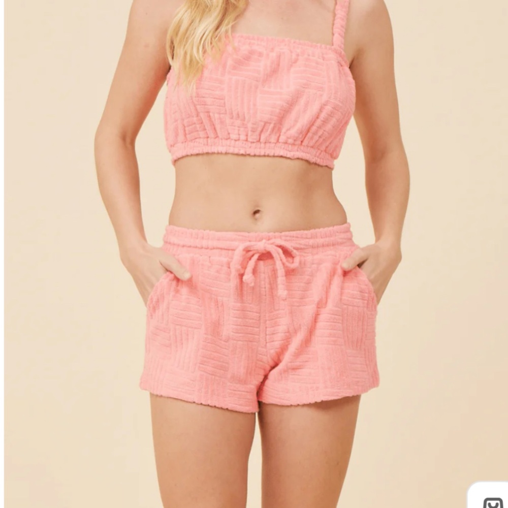Vintage Havana Corded Terry Short in salmon